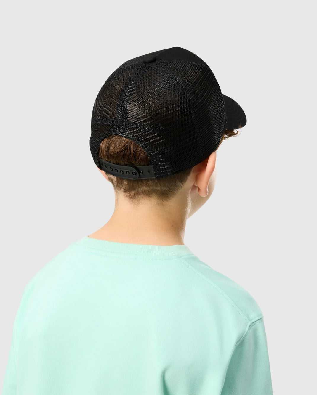 Chapeaux Psycho Bunny Houston Trucker Hat Noir Enfant | QKZ-01230934